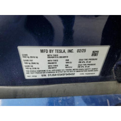 2025 TESLA MODEL S 5YJSA1E54SF549432 71397855