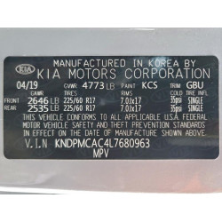 2020 KIA SPORTAGE KNDPMCAC4L7680963 97633655