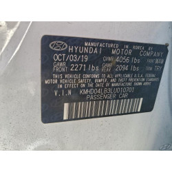 2020 HYUNDAI ELANTRA KMHD04LB3LU010701 97107865