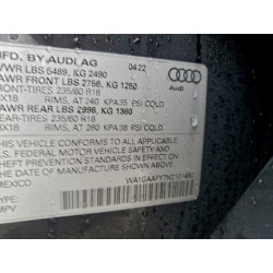 2022 AUDI Q5 WA1GAAFY7N2101492 98597825