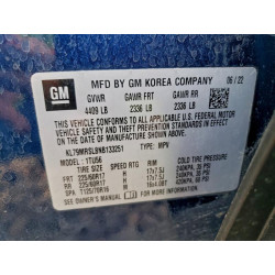 2022 CHEVROLET TRAILBLZR KL79MRSL8NB133251 96633195