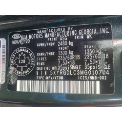 2021 KIA SORENTO 5XYRGDLC3MG010764 99635915