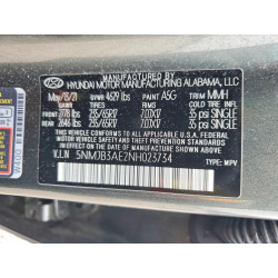 2022 HYUNDAI TUCSON 5NMJB3AE2NH023734 74465365