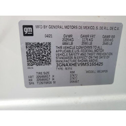 2021 CHEVROLET EQUINOX 3GNAXHEV9MS165425 99424715