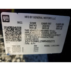 2021 CADILLAC ESCALADE 1GYS3NKL2MR455271 72358405