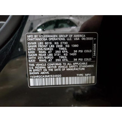 2021 VOLKSWAGEN ATLAS 1V2HR2CA3MC524920 92826795