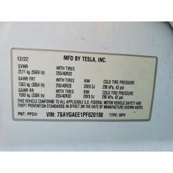 2023 TESLA MODEL Y 7SAYGAEE1PF620198 75254095