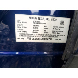 2022 TESLA MODEL X 7SAXCDE5XNF336736 98214425