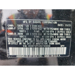 2022 SUBARU OUTBACK 4S4BTGPD3N3169058 72686665