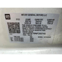 2022 GMC SIERRA 1GT49TEY9NF355745 98442995