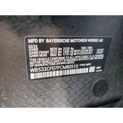 2023 BMW IX M60 WB533CF07PCM80510 76907055