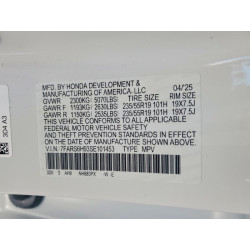 2025 HONDA CRV 7FARS6H93SE101453 74474225