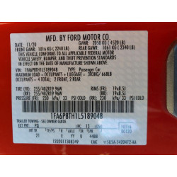 2020 FORD ALL Models 1FA6P8TH1L5189048 75416055
