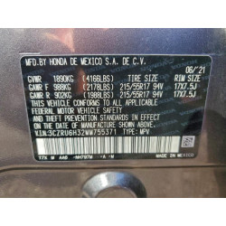 2021 HONDA HR-V 3CZRU6H32MM755371 94762435