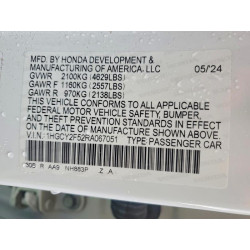 2024 HONDA ACCORD 1HGCY2F52RA067051 77417875