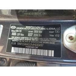 2021 HYUNDAI ELANTRA 5NPLS4AG2MH010497 72991065