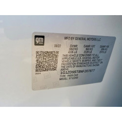 2022 CHEVROLET MALIBU 1G1ZD5ST8NF207877 46673176