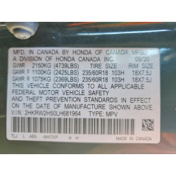 2020 HONDA CRV 2HKRW2H50LH681964 41941506