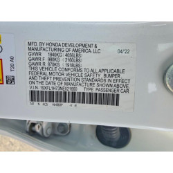 2022 HONDA CIVIC 19XFL1H73NE021660 79258255