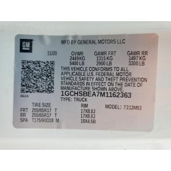 2021 CHEVROLET COLORADO 1GCHSBEA7M1162363 46549266