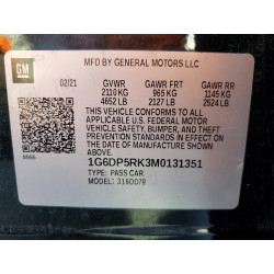 2021 CADILLAC CT5 1G6DP5RK3M0131351 47203326