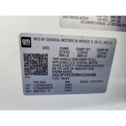 2022 CHEVROLET ALL Models 3GCPYFED0NG105498 49443396