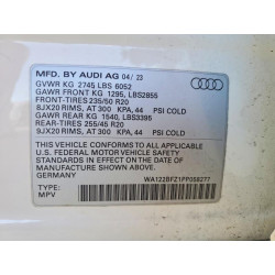 2023 AUDI Q4 E-TRON WA122BFZ1PP058277 72797565