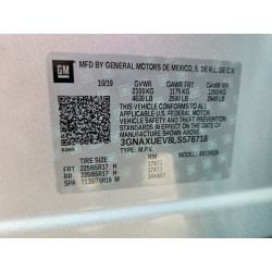 2020 CHEVROLET EQUINOX 3GNAXUEV8LS578718 79026755