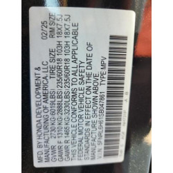 2025 HONDA All Models 5FNRL6H61SB047861 93627215