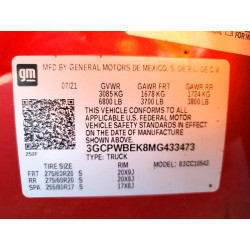 2021 CHEVROLET SILVERADO 3GCPWBEK8MG433473 46011146