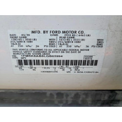 2020 FORD EXPLORER 1FM5K8AB8LGB65994 51081656