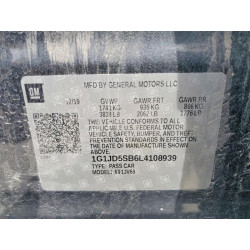 2020 CHEVROLET SONIC 1G1JD5SB6L4108939 46837326