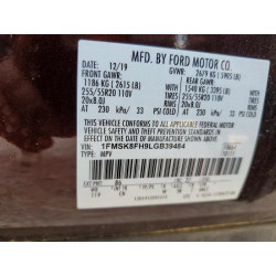 2020 FORD EXPLORER 1FMSK8FH9LGB39484 47728636