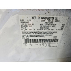2022 FORD MAVERICK 3FTTW8E91NRA99226 51328166