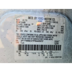 2023 FORD MAVERICK 3FTTW8E37PRA65077 79711705