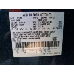 2022 FORD MAVERICK 3FTTW8E35NRA49408 47812366