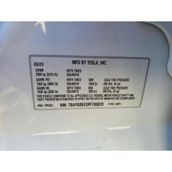 2023 TESLA MODEL Y 7SAYGDEE3PF700829 52694446