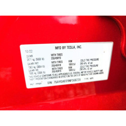 2022 TESLA MODEL Y 7SAYGAEE9NF568235 52369866
