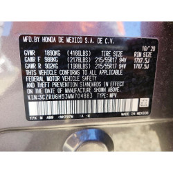 2021 HONDA HR-V 3CZRU6H53MM704883 54355266
