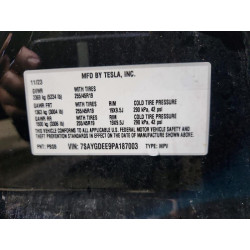2023 TESLA MODEL Y 7SAYGDEE9PA187003 50118096