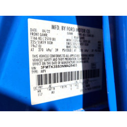 2022 FORD MUSTANG 3FMTK3SS3NMA25403 50309126
