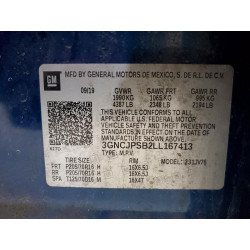 2020 CHEVROLET TRAX 3GNCJPSB2LL167413 51165316