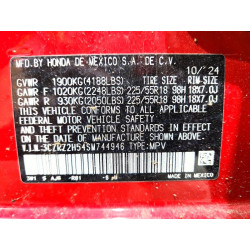 2025 HONDA HR-V 3CZRZ2H54SM744946 52614476