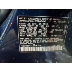2020 VOLKSWAGEN ATLAS 1V2UR2CA7LC505767 74750025
