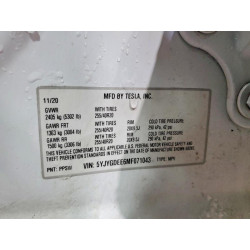 2021 TESLA MODEL Y 5YJYGDEE6MF071043 78411325