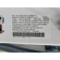 2025 HONDA ODYSSEY 5FNRL6H93SB071637 52762106
