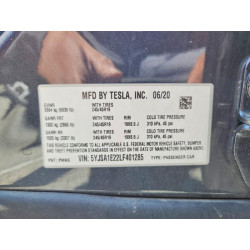 2020 TESLA MODEL S 5YJSA1E22LF401285 51306366