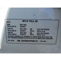 2023 TESLA MODEL Y 7SAYGDEEXPF685178 55634146