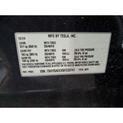 2025 TESLA MODEL Y 7SAYGAEEXSF233741 51413286