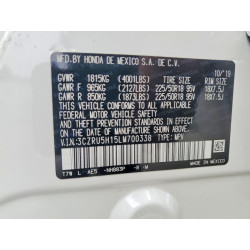 2020 HONDA HR-V 3CZRU5H15LM700338 54727726